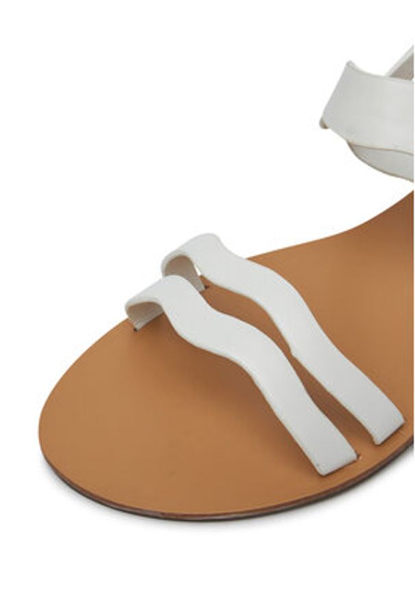 DeeZee Sandały E6720-101 Biały. Kolor: biały. Materiał: materiał, syntetyk, skóra