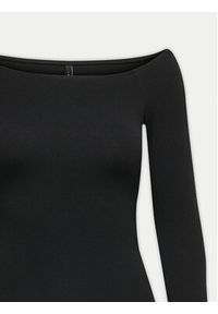 only - ONLY Bluzka Glamour 15339763 Czarny Slim Fit. Kolor: czarny. Materiał: syntetyk. Styl: glamour #6