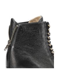 Sneakersy damskie Neścior, ze skóry licowej na koturnie i sznurowane, nikiel, 088-B. Okazja: na co dzień. Zapięcie: sznurówki. Kolor: srebrny. Materiał: skóra. Obcas: na koturnie. Styl: casual #2