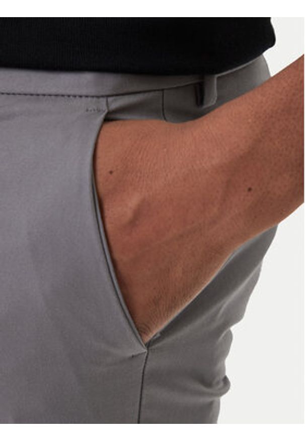 BOSS Chinosy P-Kaiton1 50543945 Szary Slim Fit. Kolor: szary. Materiał: bawełna