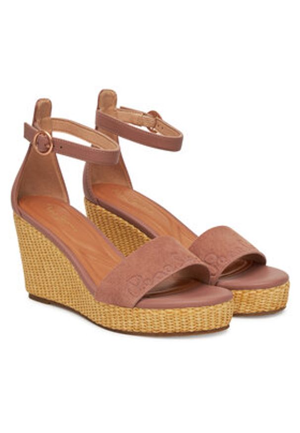 Pepe Jeans Sandały PLS90689 Różowy. Kolor: różowy. Materiał: zamsz, skóra