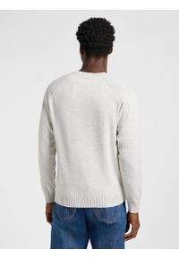 Lee - LEE MĘSKI SWETER LEE CLEAN RAGLAN SWEATER SHARP GREY MEL 112363889. Długość rękawa: raglanowy rękaw #5