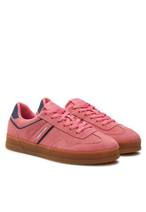 Tommy Jeans Sneakersy The Greenwich Suede EN0EN02696 Różowy. Kolor: różowy. Materiał: zamsz, skóra