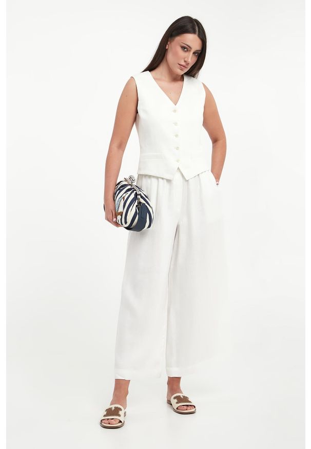 Weekend Max Mara - Kamizelka damska lniana Pace WEEKEND MAX MARA. Materiał: len