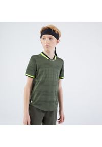 ARTENGO - Koszulka tenisowa dla chłopców Artengo Dry. Kolor: zielony, brązowy, wielokolorowy. Materiał: materiał, poliester, poliamid. Sezon: lato. Sport: tenis