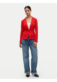 Vero Moda Marynarka Julia 10154123 Czerwony Regular Fit. Kolor: czerwony. Materiał: syntetyk, wiskoza #4