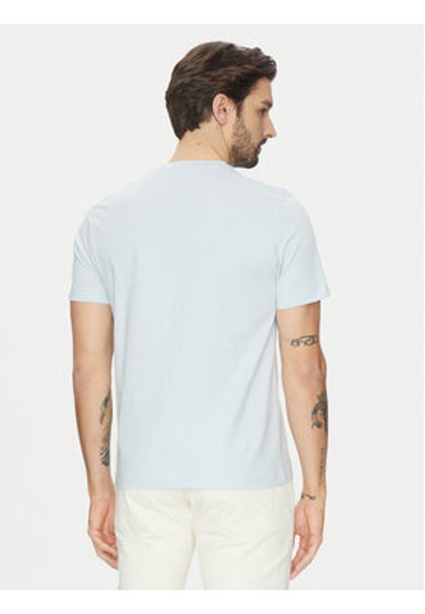 Guess Jeans T-Shirt M5GI55 K8FQ4 Błękitny Regular Fit. Kolor: niebieski. Materiał: bawełna