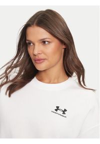 Under Armour Bluza Essential 1379475 Biały Loose Fit. Kolor: biały. Materiał: bawełna