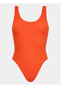 Calvin Klein Swimwear Strój kąpielowy KW0KW02214 Pomarańczowy. Kolor: pomarańczowy. Materiał: syntetyk