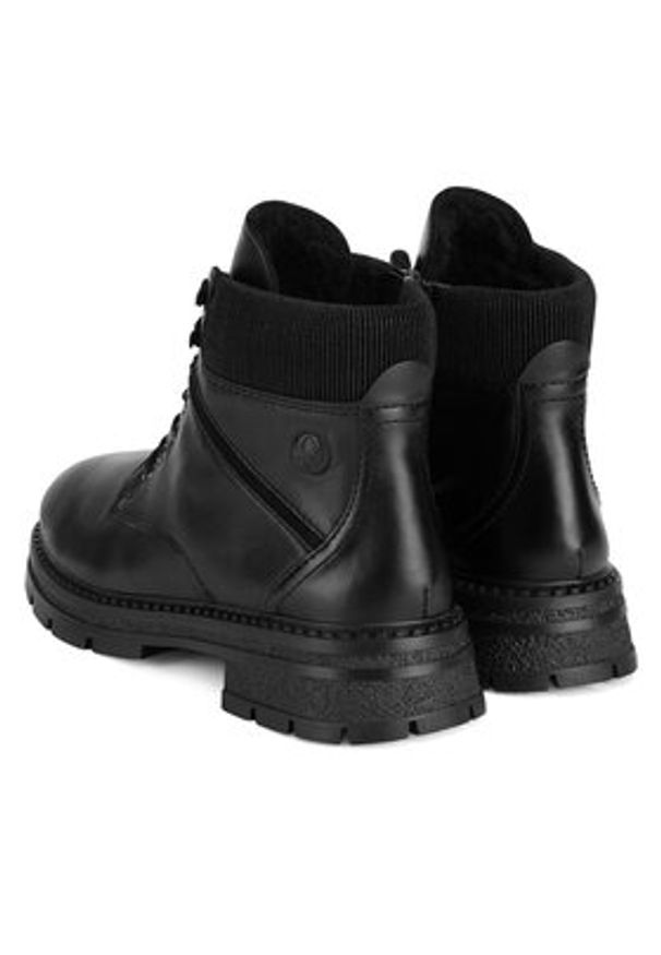 Rieker Botki Z9802-00 Czarny. Kolor: czarny. Materiał: skóra