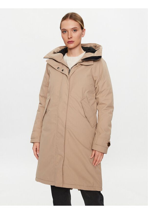 Didriksons Parka Luna 504379 Beżowy Regular Fit. Kolor: beżowy. Materiał: syntetyk