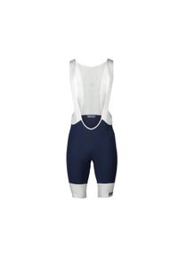 Spodenki kolarskie męskie POC Raceday Bibshorts. Kolor: biały, wielokolorowy, niebieski. Materiał: poliamid, elastan. Sport: kolarstwo