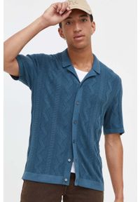 Abercrombie & Fitch kardigan męski kolor zielony. Kolor: zielony. Wzór: ze splotem #1