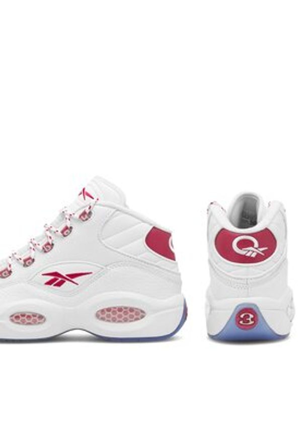 Reebok Sneakersy Question Mid 100074721 Biały. Kolor: biały. Materiał: skóra