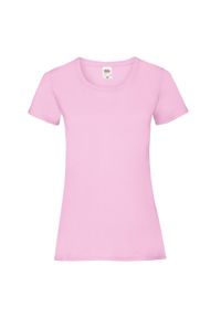 FRUIT OF THE LOOM - Koszulka Damska Valueweight. Kolor: różowy. Sport: turystyka piesza #1