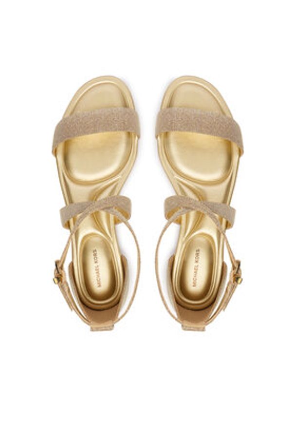 MICHAEL Michael Kors Sandały Alexa Flex Flat 40S6AXFS1D Złoty. Kolor: złoty. Materiał: skóra