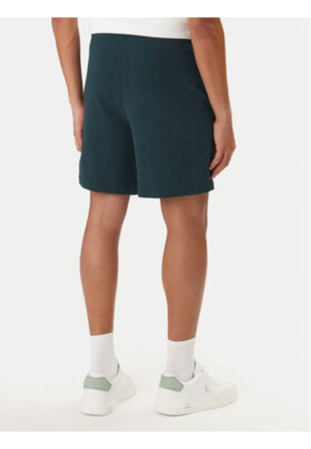 Calvin Klein Szorty sportowe Nano Logo LV04LF244G Zielony Regular Fit. Kolor: zielony. Materiał: bawełna. Styl: sportowy