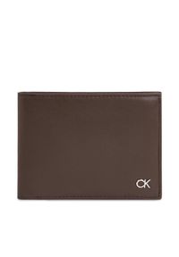 Calvin Klein Duży Portfel Męski Metal Ck K50K511689 Czarny. Kolor: czarny. Materiał: skóra