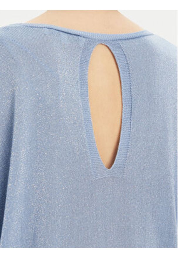 Morgan Sweter 251-MDIX Niebieski Relaxed Fit. Kolor: niebieski. Materiał: wiskoza