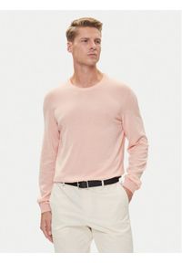 BOSS Sweter Leno-P 50468239 Różowy Slim Fit. Kolor: różowy. Materiał: wełna