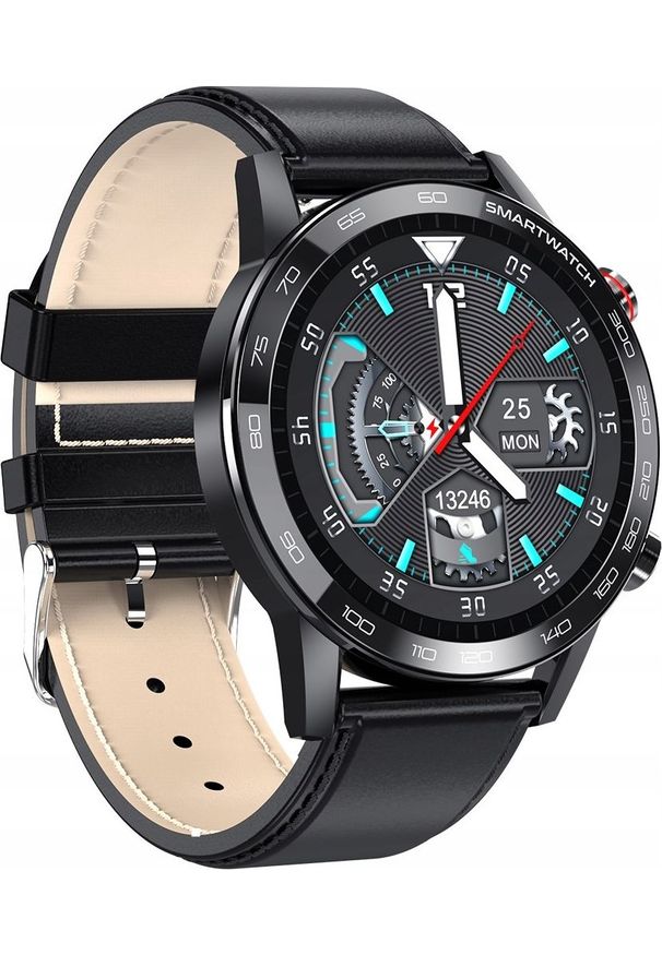 ZAXER - Smartwatch Zaxer L16 Czarno-brązowy. Rodzaj zegarka: smartwatch. Kolor: brązowy, wielokolorowy, czarny