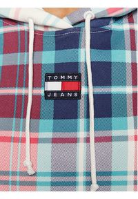Tommy Jeans Bluza Crp Tartan DW0DW14866 Niebieski Relaxed Fit. Kolor: niebieski. Materiał: syntetyk #4