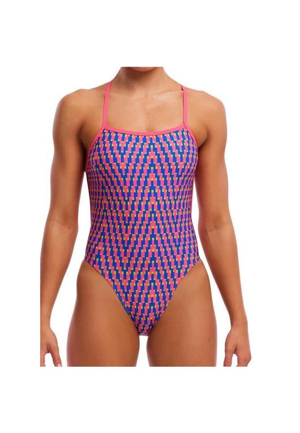 FUNKITA - Damski strój do pływania Funkita Daily Steps - High Leg. Kolor: wielokolorowy