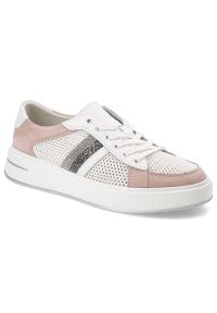 Różowe Sneakersy S.Barski Sportowe Obuwie Damskie. Okazja: na co dzień. Kolor: różowy. Materiał: materiał. Wzór: gładki