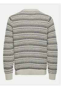 Only & Sons Sweter Musa 22027268 Beżowy Regular Fit. Kolor: beżowy. Materiał: syntetyk, bawełna #4