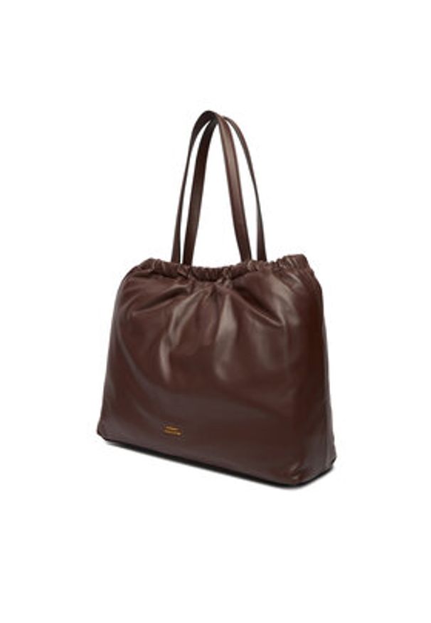 TOMMY HILFIGER - Tommy Hilfiger Torebka Soft Leather Tote AW0AW18308 Bordowy. Kolor: czerwony. Materiał: skórzane