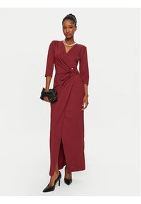 Rinascimento Sukienka wieczorowa CFC0019791002 Bordowy Regular Fit. Kolor: czerwony. Materiał: syntetyk. Styl: wizytowy #2