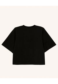 JENESEQUA - Czarny bawełniany T-shirt Rochelle. Kolor: czarny. Materiał: bawełna. Wzór: aplikacja, haft. Styl: klasyczny #3