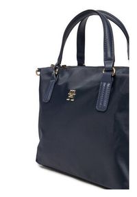 TOMMY HILFIGER - Tommy Hilfiger Torebka Poppy Th Small Tote AW0AW15640 Granatowy. Kolor: niebieski