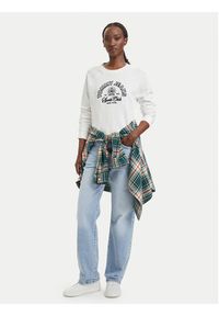 Tommy Jeans Bluza Heritage Logo DW0DW22821 Biały Regular Fit. Kolor: biały. Materiał: bawełna #4