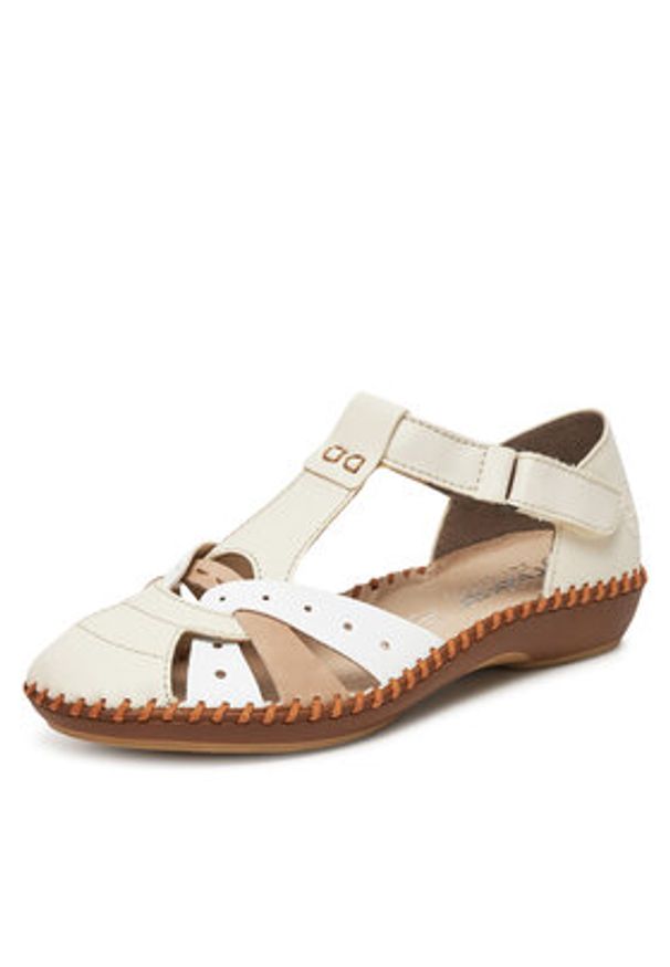 Rieker Sandały M1655-61 Beżowy. Kolor: beżowy. Materiał: syntetyk