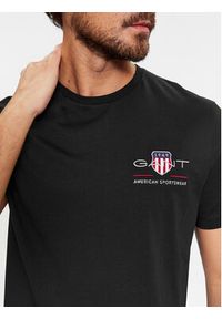 GANT - Gant T-Shirt Reg Archive Shield Emb Ss 2067004 Czarny Regular Fit. Kolor: czarny. Materiał: bawełna #5