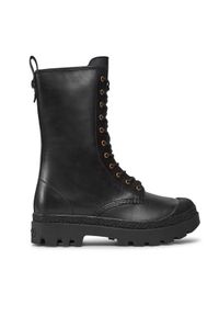 Coach Trzewiki Tasha Leather Boot CN100 Czarny. Kolor: czarny. Materiał: skóra