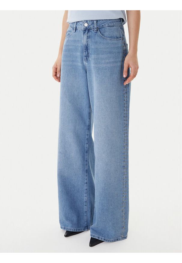 Karl Lagerfeld - KARL LAGERFELD Jeansy B1W10047 Niebieski Wide Leg. Kolor: niebieski