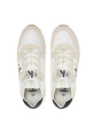 Calvin Klein Jeans Sneakersy Runner Sock Laceup Ny-Lth Wn YW0YW00840 Biały. Kolor: biały. Materiał: zamsz, skóra #5