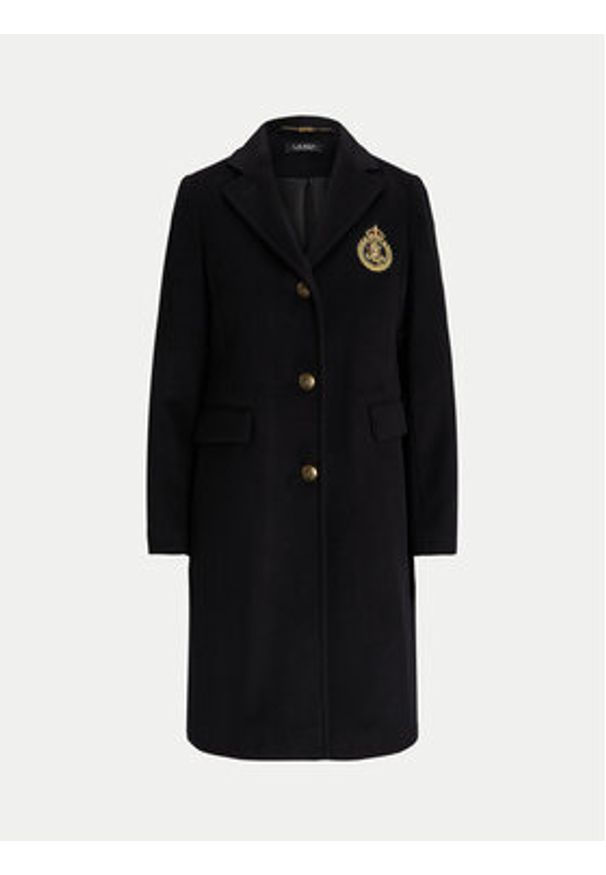Lauren Ralph Lauren - LAUREN RALPH LAUREN Płaszcz wełniany 297958509001 Czarny Regular Fit. Kolor: czarny. Materiał: wełna