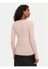 Morgan Sweter 201-MBANBI.N Różowy Slim Fit. Kolor: różowy. Materiał: wiskoza #3