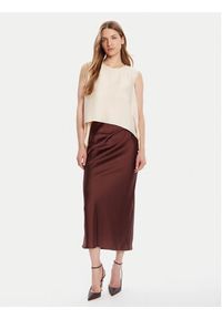 Rinascimento Spódnica midi CFC0125416003 Brązowy Regular Fit. Kolor: brązowy. Materiał: syntetyk #4