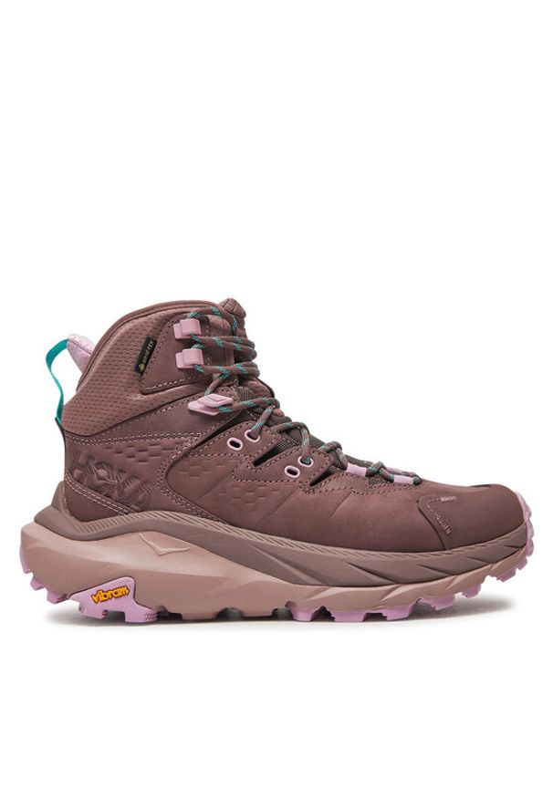 HOKA - Hoka Trekkingi Kaha 2 GTX GORE-TEX 1123156 Bordowy. Kolor: czerwony. Materiał: skóra, nubuk