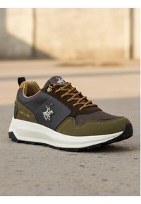 Beverly Hills Polo Club Sneakersy CEO-V5-DARIO Khaki. Kolor: brązowy. Materiał: materiał #5