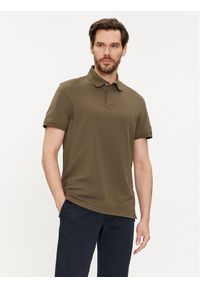 TOMMY HILFIGER - Tommy Hilfiger Polo 1985 MW0MW17770 Khaki Regular Fit. Typ kołnierza: polo. Kolor: brązowy. Materiał: bawełna