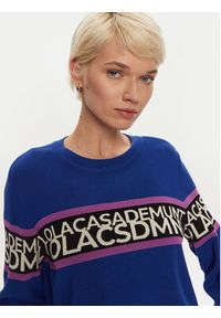 LOLA CASADEMUNT Sweter LF2411020 Niebieski Regular Fit. Kolor: niebieski. Materiał: syntetyk, wiskoza #5