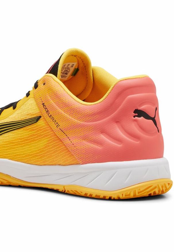 Puma - Sportowe buty halowe Accelerate Turbo PUMA. Kolor: wielokolorowy, pomarańczowy, żółty, różowy, czarny. Sport: siatkówka
