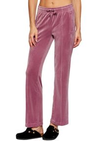Juicy Couture - JUICY COUTURE Lawendowe spodnie dresowe damskie z cyrkoniami Tina Outline, Rozmiar S. Kolor: fioletowy. Materiał: dresówka #5