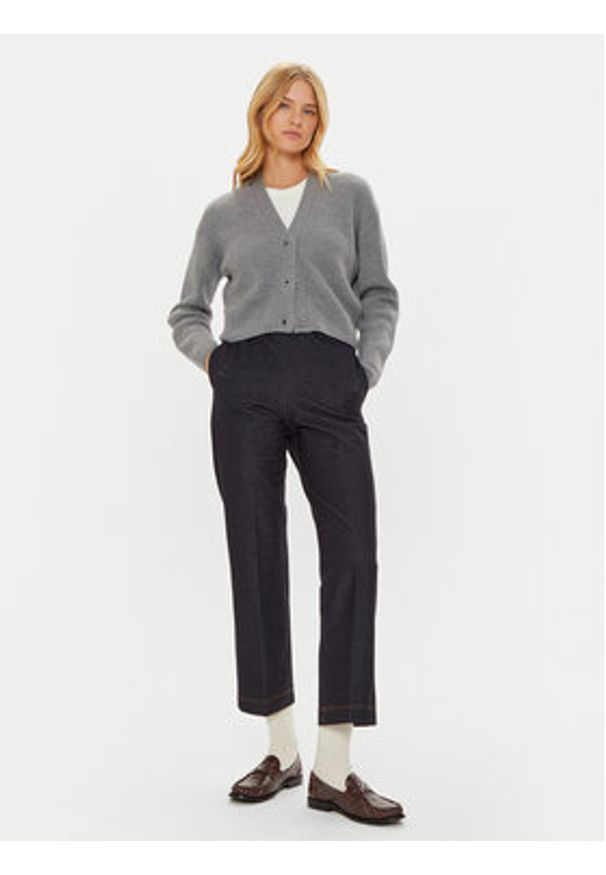 Max Mara Leisure Spodnie materiałowe Quiete 2426786048600 Granatowy Regular Fit. Kolor: niebieski. Materiał: bawełna