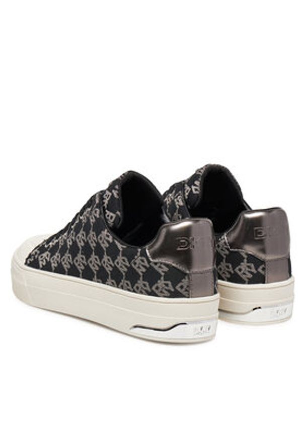 DKNY Trampki York Lace UP Sneak K2533982 Czarny. Kolor: czarny. Materiał: materiał